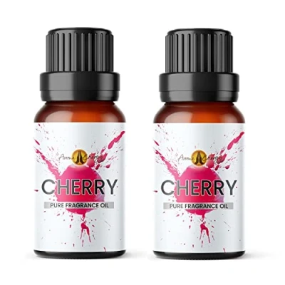 Image of Aroma Energy Cherry Fragrance Oil 20ml (2 x 10ml) Highly Scented for Making Candle, Soap, Wax Melt, Diffuser etc