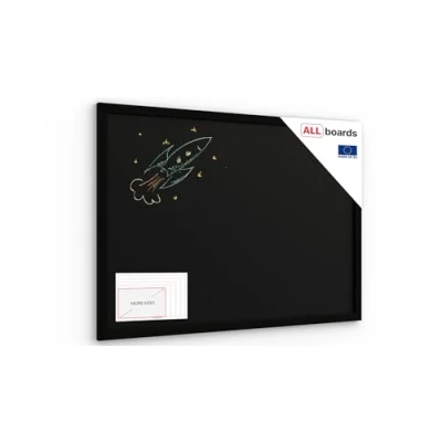 Image of ALLboards Chalkboard 70x50 cm with varnished black frame ECO Chalk Writing Board