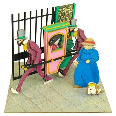 Image of Studio Ghibli mini Howl&#039;s Moving Castle wasteland of witch palanquin MP07 34 non scale paper craft