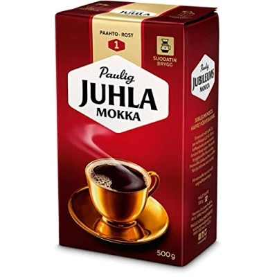 Image of Paulig Juhla Mokka Filter Ground Coffee 4 Packs of 500g