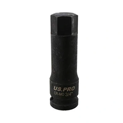 Image of 3/4&quot; Deep Impact Hex Bit Socket 1/2&quot; Drive 76mm Length Chrome Molybdenum Steel