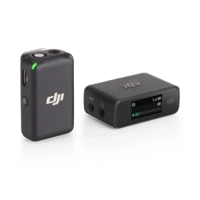 Image of DJI Mic (1 TX + 1 RX), Wireless Lavalier Microphone, 250m (820 ft.) Range, Compact and Ultra Light, 14 Hour Recording, for PC, iPhone, Cameras, Record YouTube, Vlogs, Live Stream