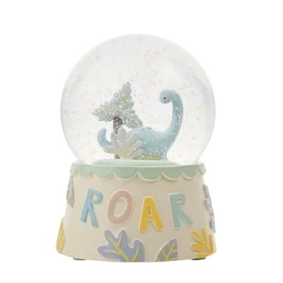 Image of Widdop and Co Petit Cheri Dinosaur Snow Globe, Waterball, Water Globe Roar Design for Kids, Toddlers Nursey Décor, Kids Bedroom, Gift 12cm