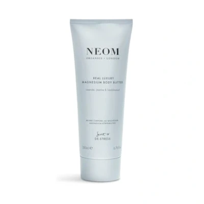 Image of NEOM Real Luxury Magnesium Body Butter, 200ml Cream Moisturiser With Essential Oils Nourish &amp; Soften Lavender Rosewood Scent to De stress