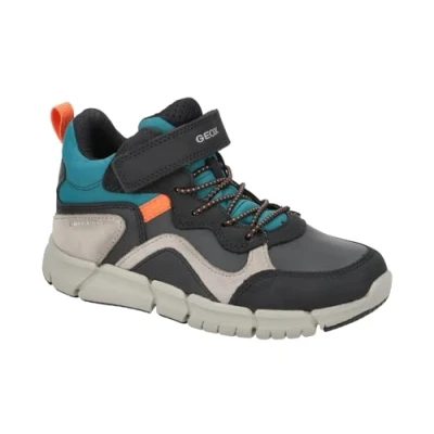 Image of Geox J Flexyper Boy B ABX Ankle Boot, Black Petrol, 5 UK