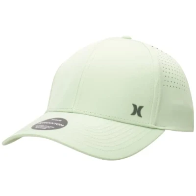 Image of Hurley Women&#039;s Hat H2O DRI Phantom Axis Curved Brim Strap Back Baseball Hat, Celery, One Size