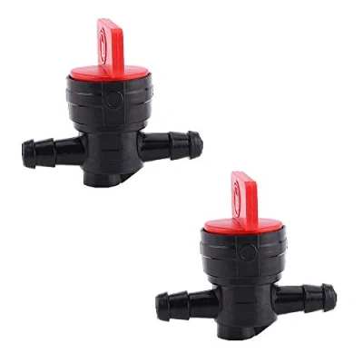 Image of 2 Pcs Petcock Fuel Tank Tap 1/4 Inline On/Off Switch Universal Plastic Motorcycle Shut Off Valve with 6mm Pipe Hose