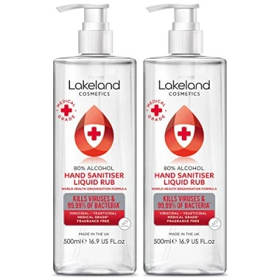 Image of 80% Alcohol Hand Sanitiser Rub 500ml Kills 99% Bacteria, Germs Sanitizer (Pack of 2)