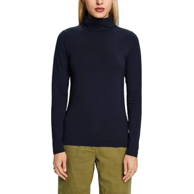 Image of Esprit ROLL NECK Long sleeved top, Women&#039;s, Size: 16, Navy