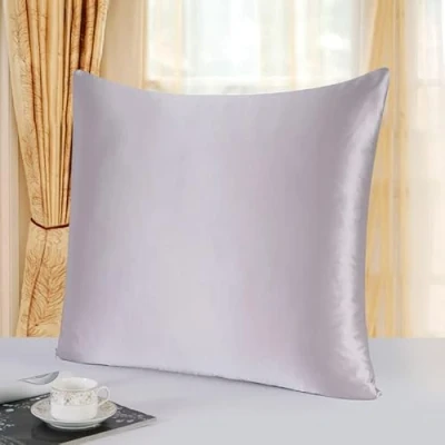 Image of townssilk Both Side 100% 19mm Silk Pillowcase 65x65cm Pillow Case Cover with Hidden Zipper Lilacpurple
