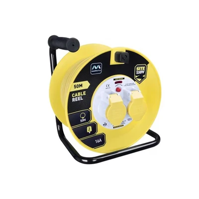 Image of Masterplug Cable Reel 110V 16A Thermal Cut Out 50m MSTLVCT50162