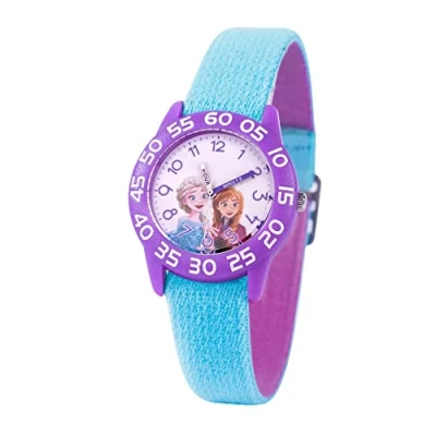 Image of Disney Frozen Children&#039;s Analogue Quartz Watch with Nylon Strap, blue, strip