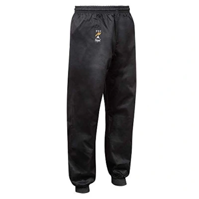 Image of Playwell Kung Fu Black 100% Cotton Cuffed Trousers (2/150cm)