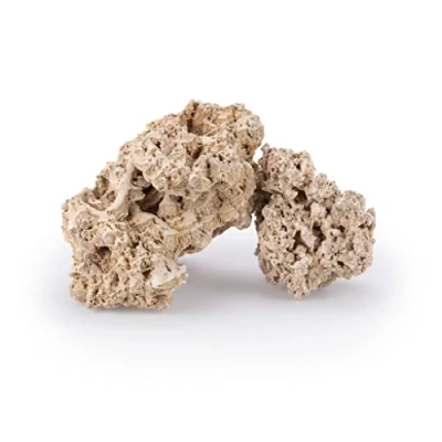 Image of TM Aquatix Aquarium Rock Decoration Fish Tank Stone Ideal for Malawi Cichlid (2kg, Light Limestone)