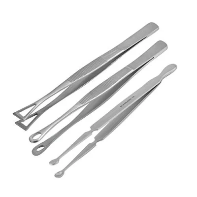 Image of Body Piercing Holder Pennington Tweezers Oval Ball Bead Holding Tweezers, Choose from 3 Models (Set of Tweezers)