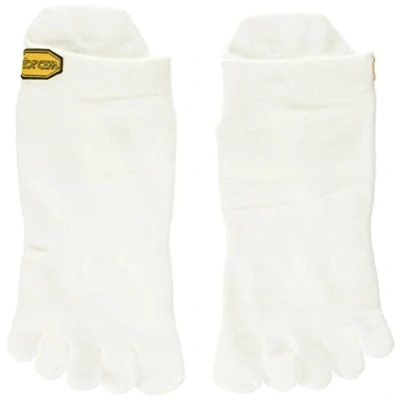 Image of Vibram FiveFingers Athletic No Show Socks, Unisex, Show, White, L
