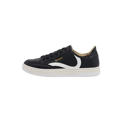 Image of Superdry Women&#039;s Vegan Basket OV Low Trainer Sneaker, Black White, 4 UK