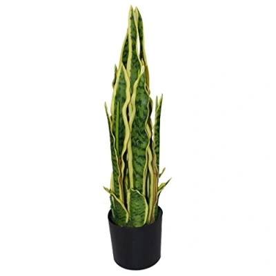 Image of Leaf Artificial Tropical Snake Plant, 55cm Sansevieria
