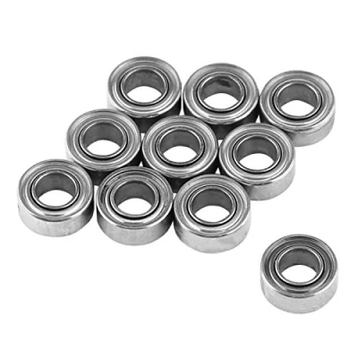 Image of Akozon 10pcs MR63ZZ Miniature Ball Bearings Double Shielded/Sealed Steel 3x6x2.5mm for 3D Printer, Model Making