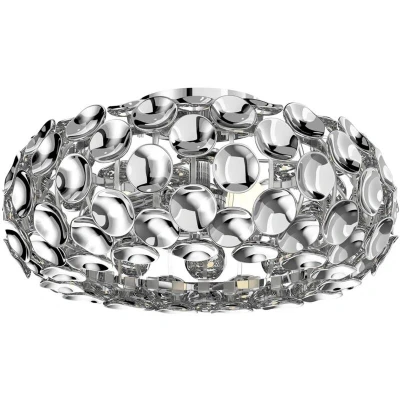 Image of Lindby ceiling lamp Reza, Ø 48 cm, chrome coloured, E14