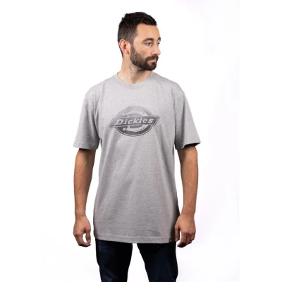 Image of Dickies Men&#039;s SS Logo Graphic T Shirt 2, Heather Grey, M