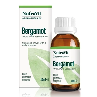 Image of NutraVit Italian Bergamot Oil 100% Pure Essential 30ml Therapeutic Grade Aromatherapy Diffuser, Humidifier &amp; Massage for Muscle Pain Relief, Stress Relief Hair Growth