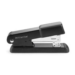 Image of Initiative Half Strip Stapler Metal 20 Sheet Capacity Black