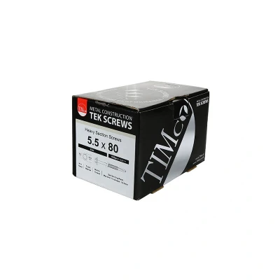 Image of Timco Metal Construction Heavy Section Screws Hex EPDM Washer Self Drilling Zinc (Size 5.5 x 100 Pieces)