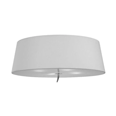 Image of Ninette Ceiling 4 Light E27, Polished Chrome with Ivory White Shade