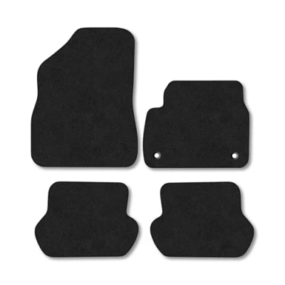 Image of Car Mats Compatible with Citroen Ds5 (2012 2015) Tailored Fit Black Carpet Floor Set Accessory Custom 4 Pieces Anti Slip Backing &amp; Binding Trim Edge