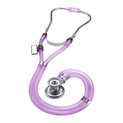 Image of MDF Sprague Rappaport Dual Head Stethoscope with Adult, Pediatric, and Infant Convertible chestpiece, Translucent Purple Tube, MDF767ICH