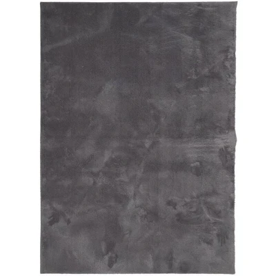 Image of vidaXL Rug HUARTE Short Pile Soft and Washable Anthracite 240x340 cm