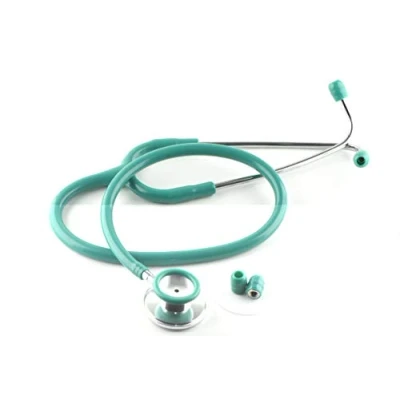 Image of Optimum Dual Head Stethoscope for Medical EMT Nurse Doctor Vet Student Green