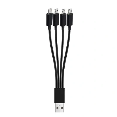 Image of GANYKQ 4 in 1 USB Charging Cable Multi for Multiple Devices Tablets or Phones Simultaneously