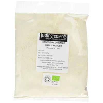 Image of JustIngredients Essentials Organic Garlic Powder, 100 g Pack of 5