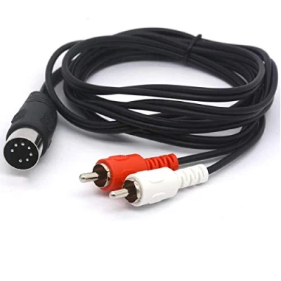 Image of OpenII MIDI to RCA Cable, 7 Pin DIN Male 2 Audio Connector Lead for Bang Olufsen (1.5 meter)
