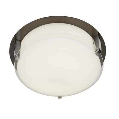 Image of Edinburgh Integrated LED 1 Light Flush Brown, White, Chrome