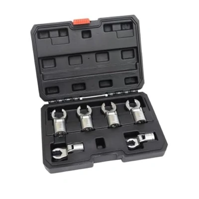 Image of US. Pro Tools 6PC 3/8&#039;&#039; DR Flexible Crows Foot Wrench Set Chrome 6PT 12mm 19mm