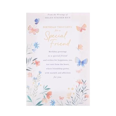 Image of UK Greetings Birthday Card for Her/Friend Floral Design with Sentimental Verse