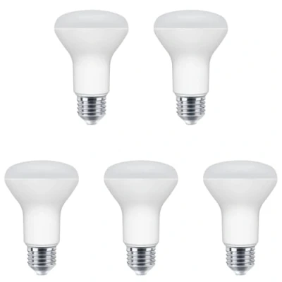 Image of Long Life Lamp Company 5 x 7w R63 LED E27 Replacement for Reflector Light Bulb Energy Efficient 3000k Warm White