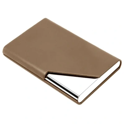 Image of padike Business Card Holder, Name Holder Wallet Credit ID Case/Holder (Brown)