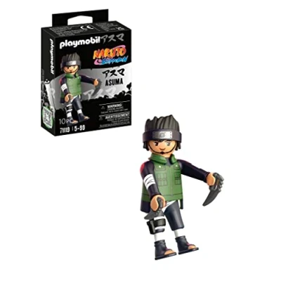 Image of Playmobil 71119 Naruto: Asuma Figure Set, Naruto Shippuden Anime Collectors Figure, Playset Suitable for Children and fans 5+ years