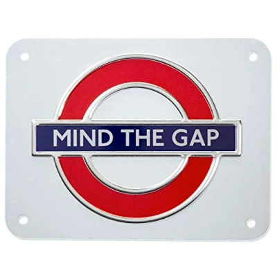Image of GWC London Underground Sign, Mind The Gap, Small Metal Sign