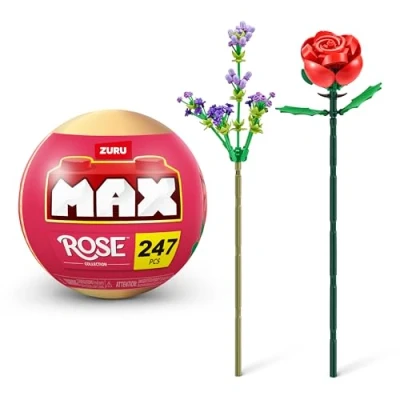 Image of Max Build More Premium Rose Building Bricks Novelty Unboxing Toy Collectible Mini&#039;s by ZURU