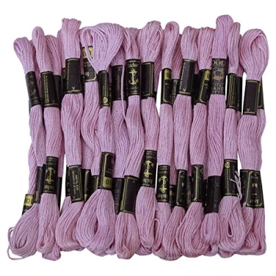 Image of ANCHOR 25 x Stranded Cotton Cross Stitch Hand Embroidery Thread Floss Skeins Lavender