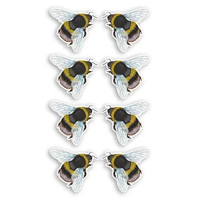 Image of 8 x Bumble Bee Vinyl Stickers Insect Kids Science Nature Sticker #34609 (3cm Wide)