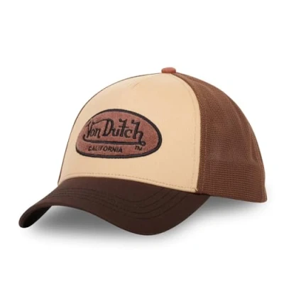 Image of Von Dutch Men&#039;s &amp; Women&#039;s Cap, TERRY Trucker Adjustable, beige, One Size