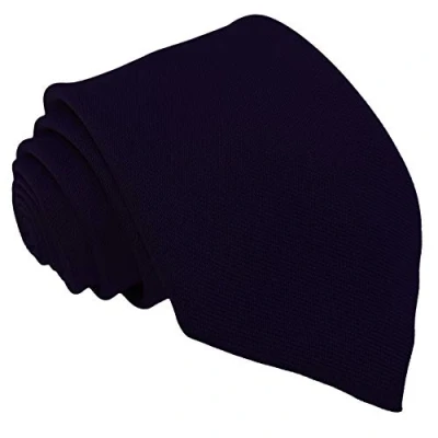 Image of Great British Tie Club Plain School Ties High 52&quot; Length (Navy Blue)