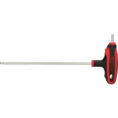Image of KS Tools 151.8133 ERGOTORQUEplus T handle ball ended hexagon key wrench, 4mm