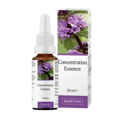 Image of Jan de Vries Concentration EssenceFlower EssenceQuieten a busy mindFocus on specific thoughts Contains Peppermint, Nasturtium and Hornbeam30ml